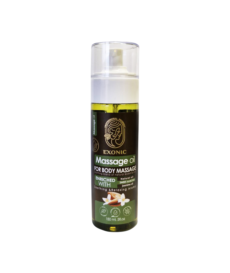 روغن ماساژ بدن اکسونیک حاوی روغن بادام شیرین و روغن یاس ۱۵۰ میل