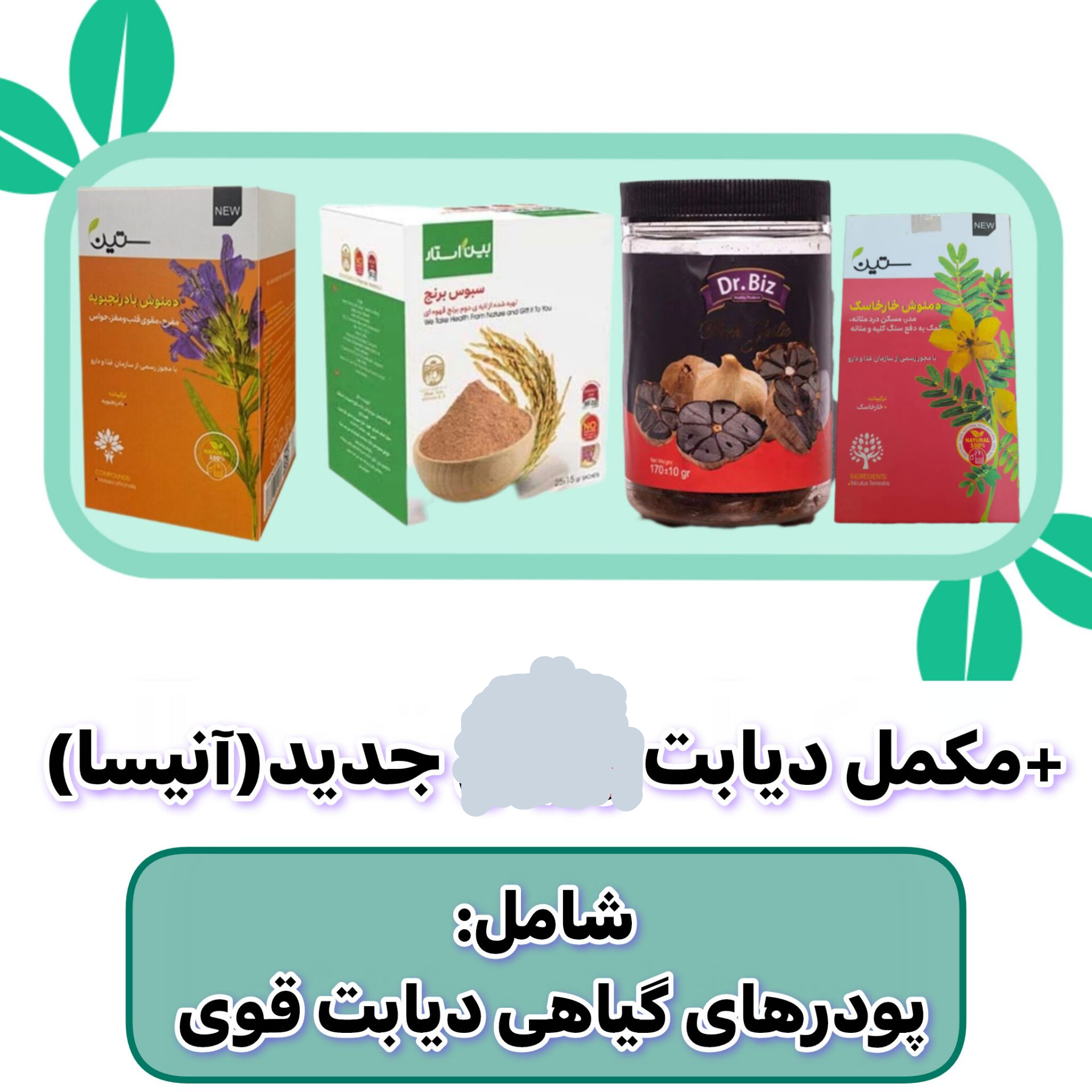 پکیج گیاهی دیابت قوی ۱ ماهه/ آنیسا